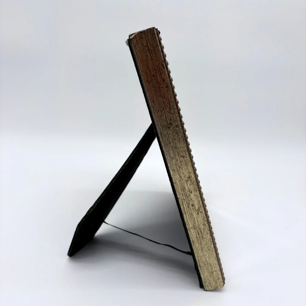 Vintage Beveled Mirror Picture Frame 5x7 Hollywood Regency Glam Vanity Decor